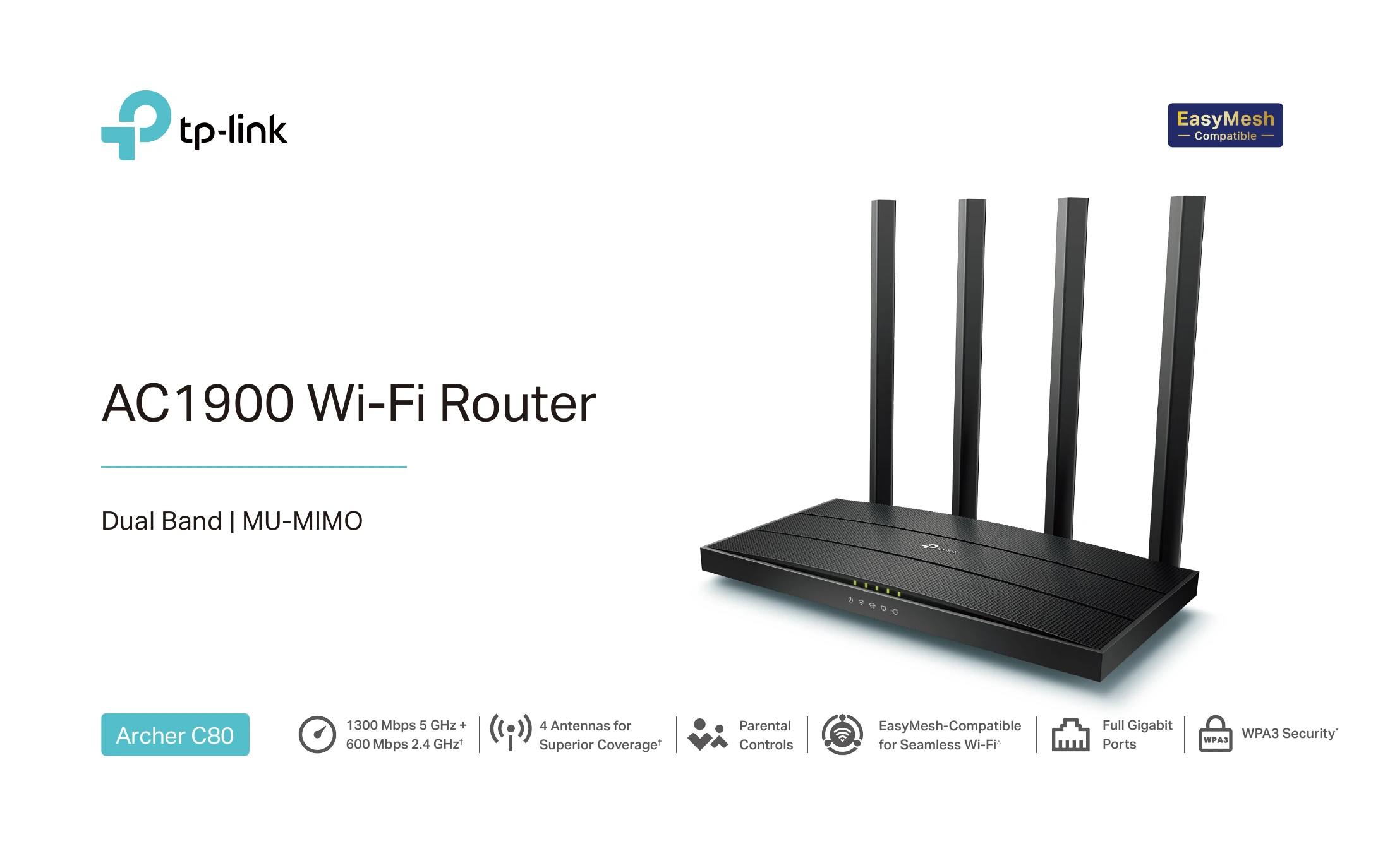 ดาต้าชีท TPLINK รุ่น ARCHER-C80-VER2 หน้า 1