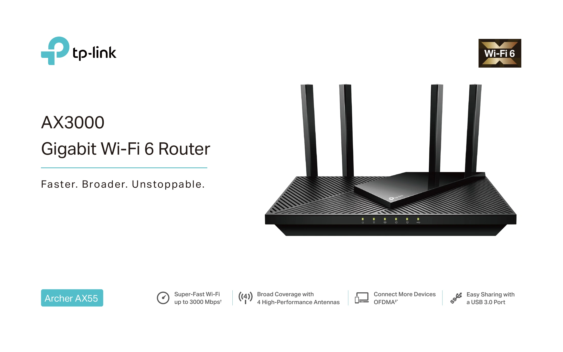 ดาต้าชีท TPLINK รุ่น ARCHER-AX55-VER1 หน้า 1