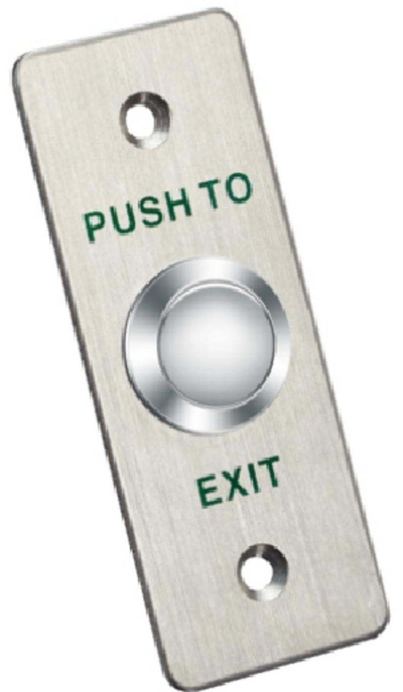 DS-K7P02 Aluminum alloy panel, metal button; Dimension(L×W×H): 90×35×28.9mm(3.54×1.38×1.14").