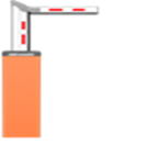DS-TMG511-M(2+2m) Digital barrier gate,default 1.5 s rising speed,default 3.5 s falling speed,curvedboom pol