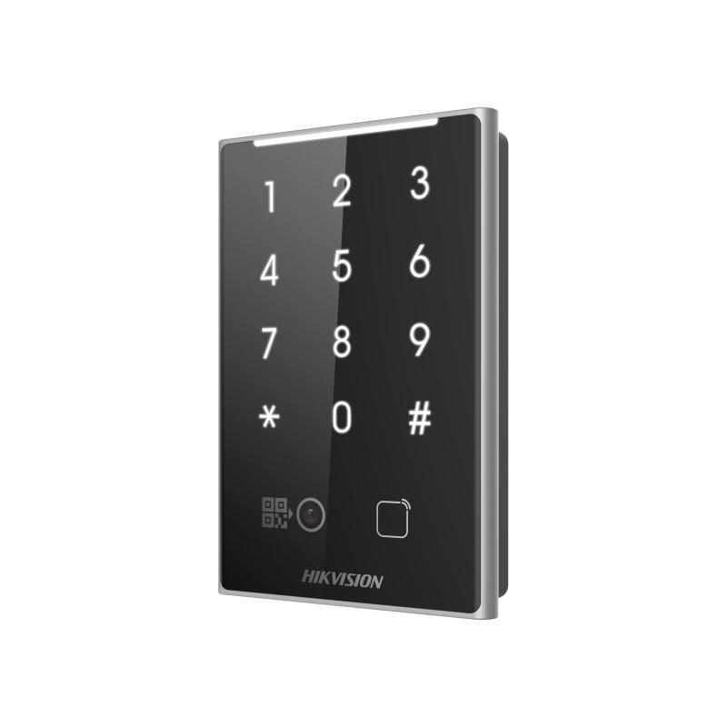 DS-K1109DKB-QR(STD) Supports RS-485 and Wiegand (W26, W34) protocol Supports reading DESfire card, Felica card