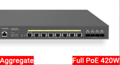 ECS5512FP Cloud 8-Port 410W PoE++ 10Gb Switch, 4 x 10G SFP+